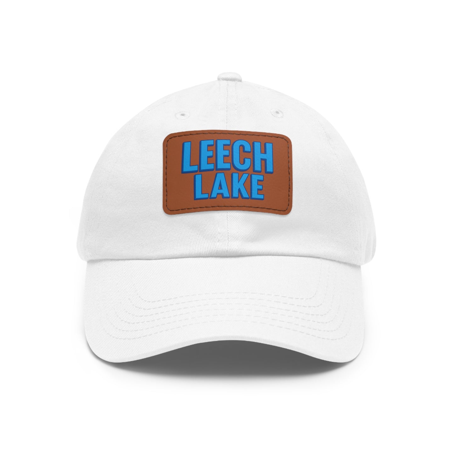 Leech Lake Dad Hat with Leather Patch (Rectangle)
