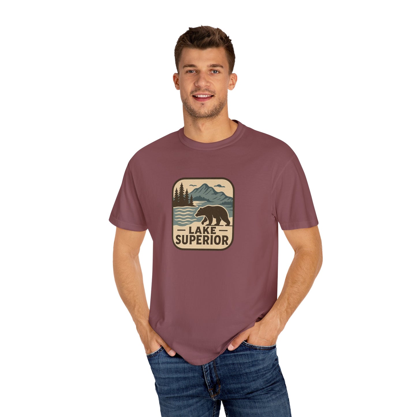 Lake Superior Unisex T-Shirt, Casual Graphic Tee, Nature Lover Gift, Outdoor Adventure Shirt, Vacation Souvenir, Summer Wear