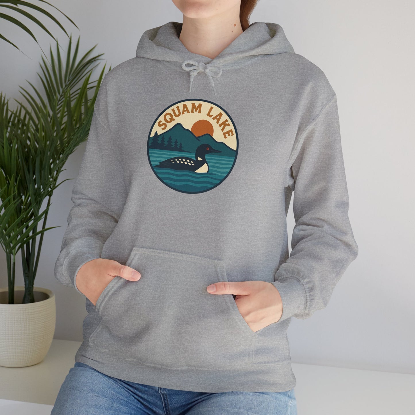 Squam Lake Hoodie, Cozy Casual Wear, Unisex Sweatshirt, Lake Lover Gift, Outdoor Adventure Apparel, Summer Retreat Fashion