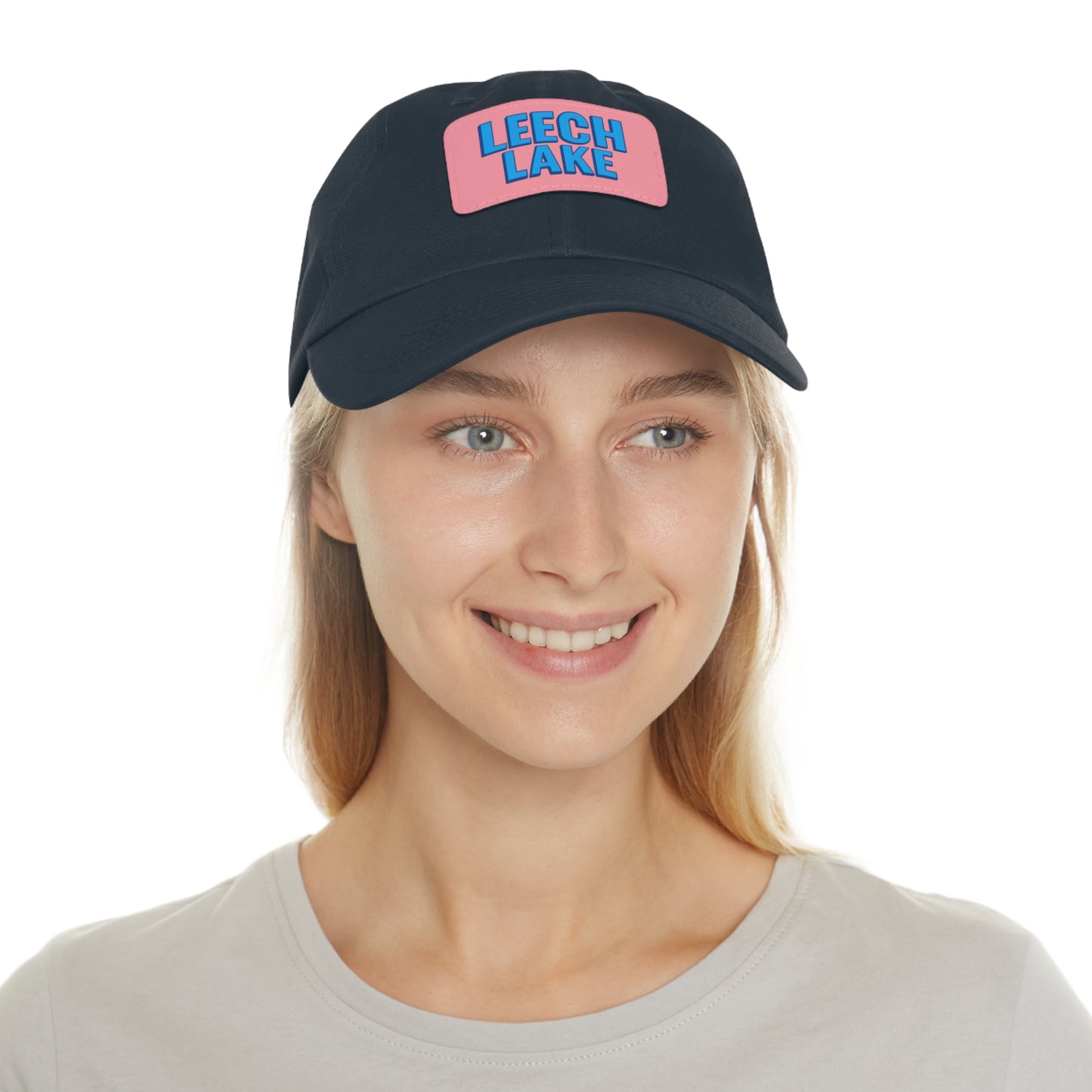 Leech Lake Dad Hat with Leather Patch (Rectangle)