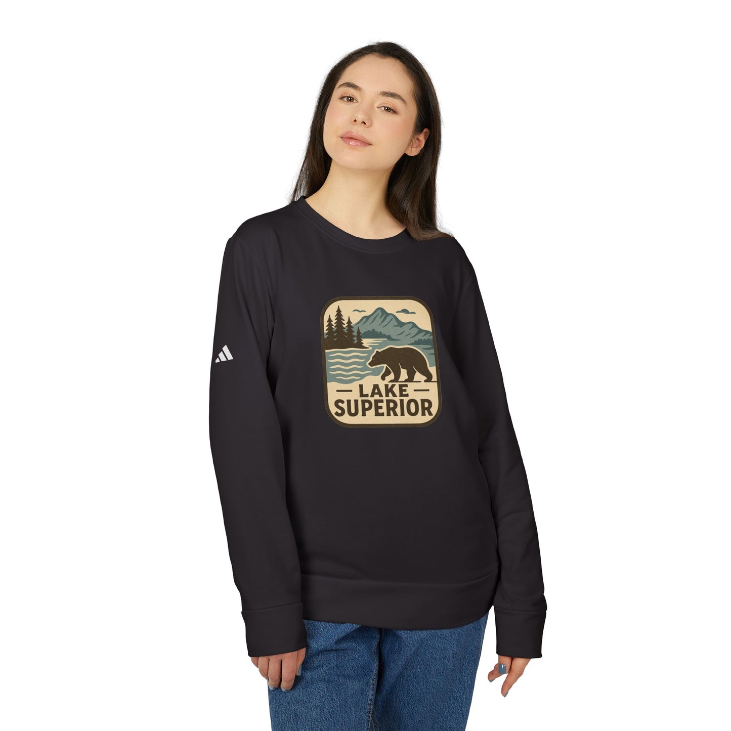 Lake Superior Cozy Outdoor Sweatshirt for Nature Lovers, Unisex Crewneck, Perfect for Hiking, Camping, or Relaxing at Home, Design