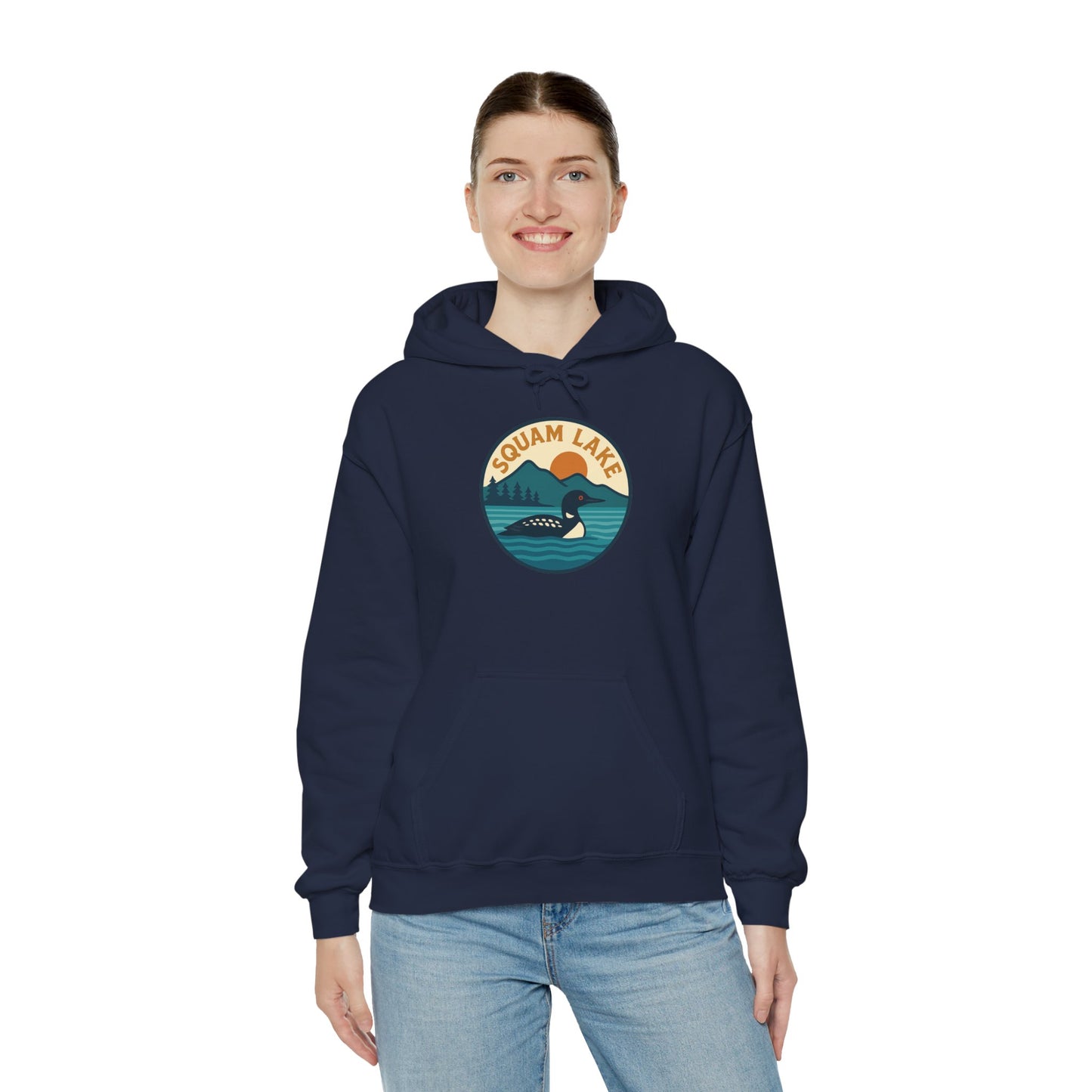 Squam Lake Hoodie, Cozy Casual Wear, Unisex Sweatshirt, Lake Lover Gift, Outdoor Adventure Apparel, Summer Retreat Fashion