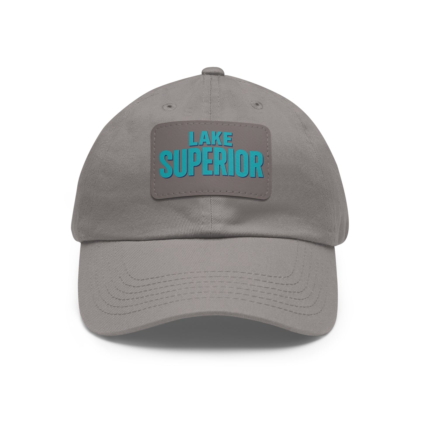 Lake Superior Dad Hat with Leather Patch (Rectangle)