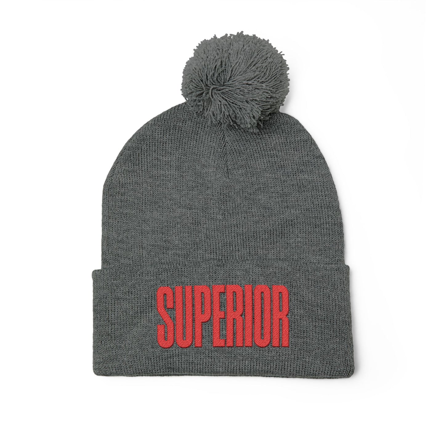 Lake Superior Pom-Pom Knit Cap (Embroidery)