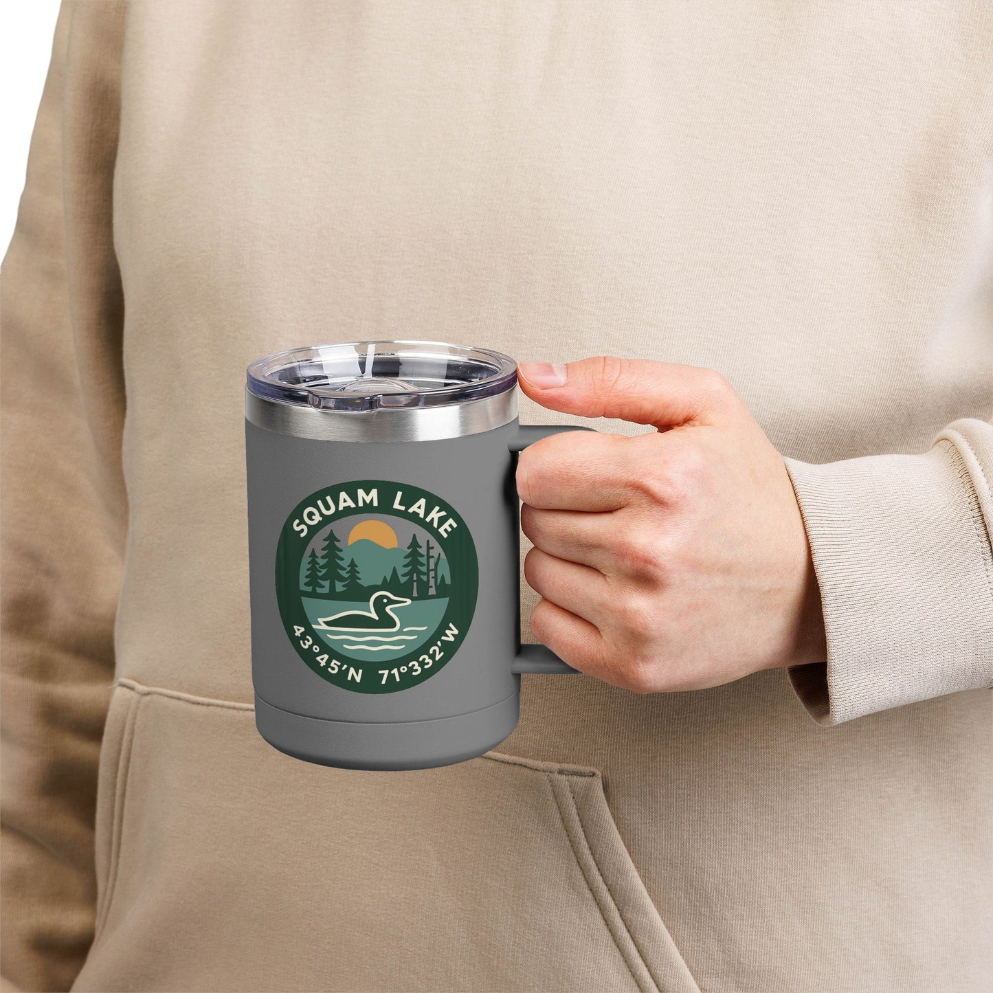 Squam Lake Coffee Mug Tumbler, 15oz