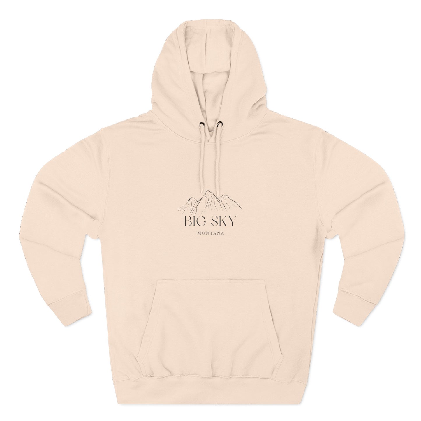 Big Sky Inspired Fleece Hoodie, Casual Wear, Relaxation, Gift for Autumn Lovers, Travel Essential
