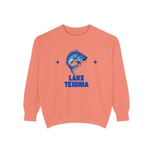 Lake Texoma Fish Design Unisex Sweatshirt | Cozy Fishing Apparel, Casual Wear, Gift for Anglers, Lake Day Outfit, Nature Lovers Sweatshirt