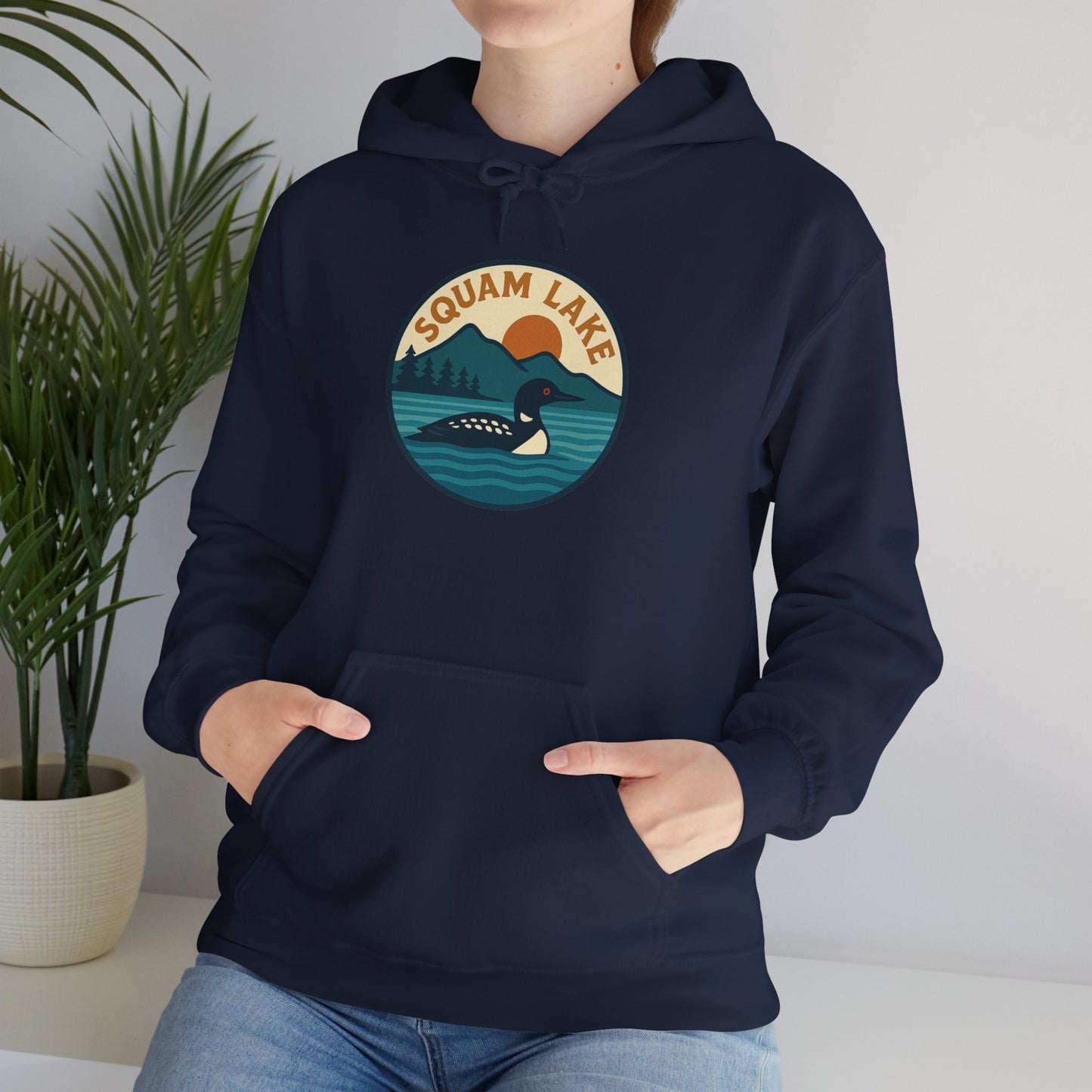 Squam Lake Hoodie, Cozy Casual Wear, Unisex Sweatshirt, Lake Lover Gift, Outdoor Adventure Apparel, Summer Retreat Fashion