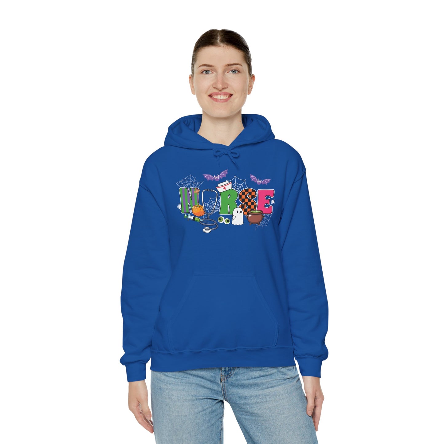 Nurse Whimsical Halloween Hooded Sweatshirt, Fall Fashion, Cozy Sweater Gift, Unisex Hoodie, Halloween Apparel
