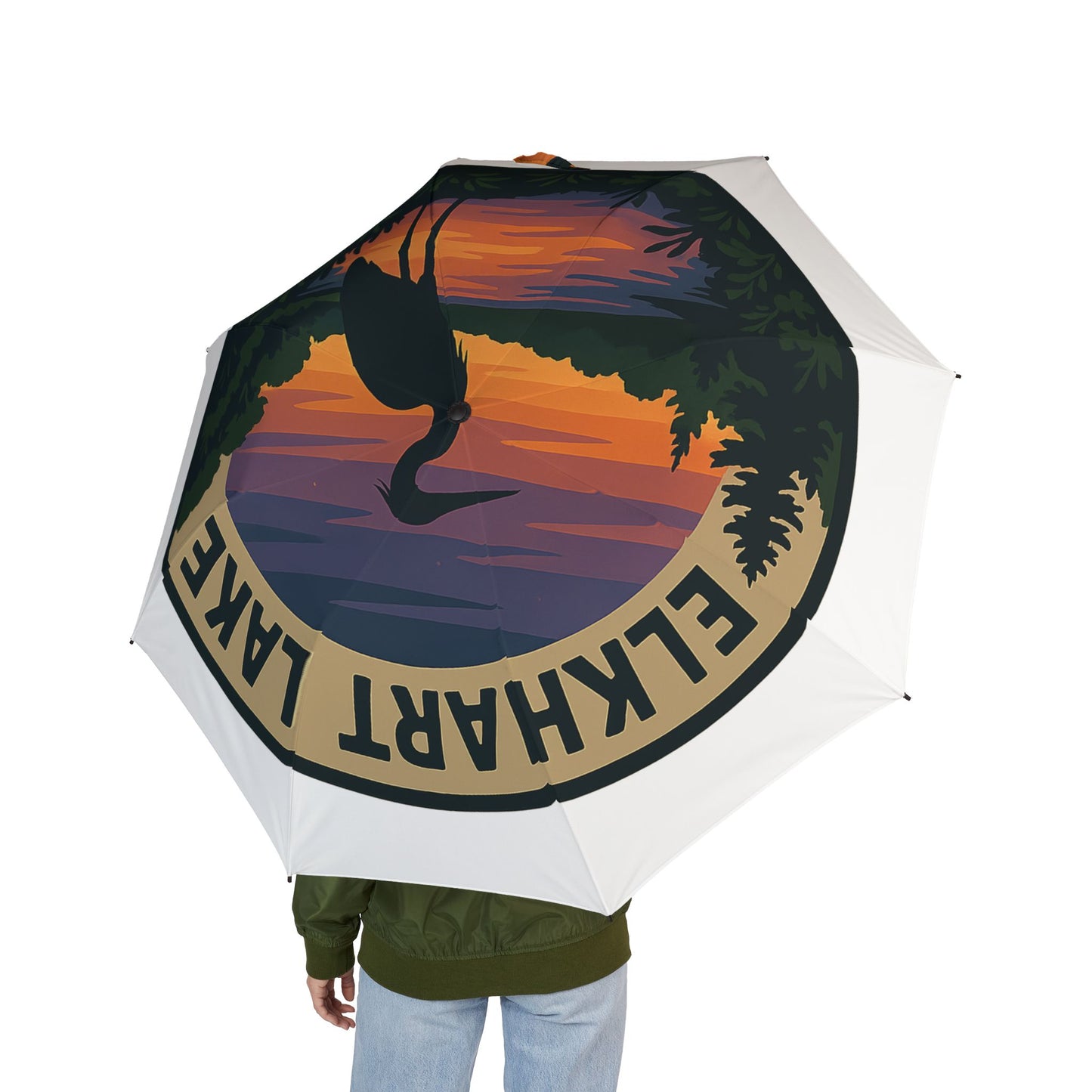 Elkhart Lake Semi-Automatic Foldable Umbrella, Travel Umbrella, Outdoor Gear, Gifts for Nature Lovers, Rainy Day Essential
