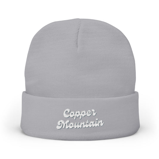 Copper Mountain Cozy Embroidered Knit Beanie | Winter Hat, Casual Fashion Accessory, Gift for Him/Her, Cozy Style, Outdoor Wear