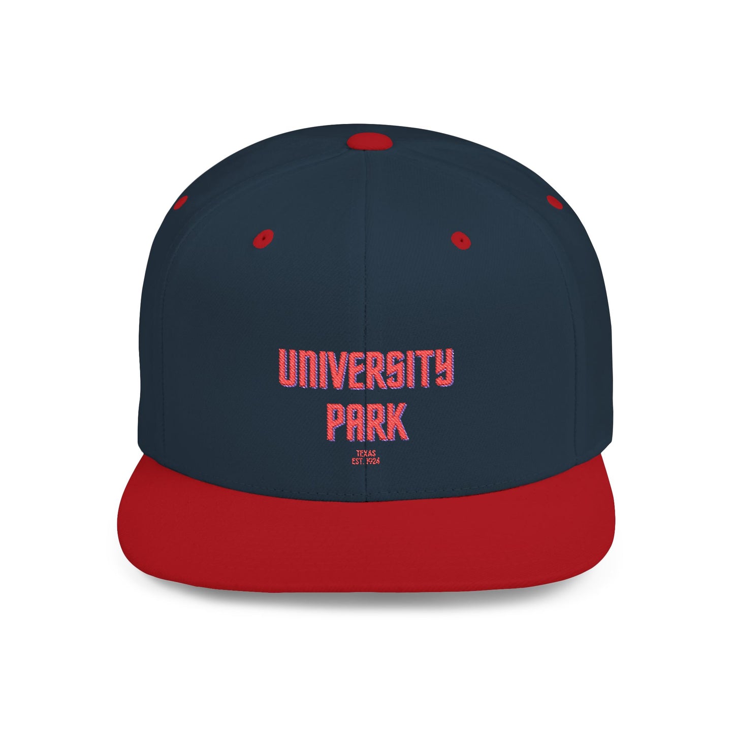 University Park Stylish Flat Bill Snapback Hat with Design, Perfect for Casual Outings, Streetwear, Gifts, Festivals, Everyday Wear