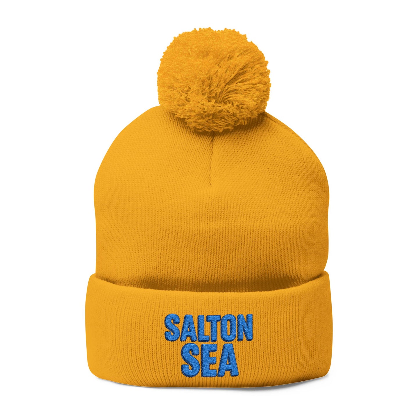 Salton Sea Pom-Pom Knit Cap (Embroidery)