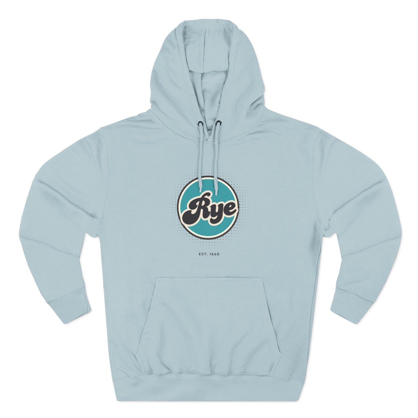 Rye Retro Vibe Hoodie for Casual Days, Streetwear, Unisex Gift, Cozy Layering Apparel