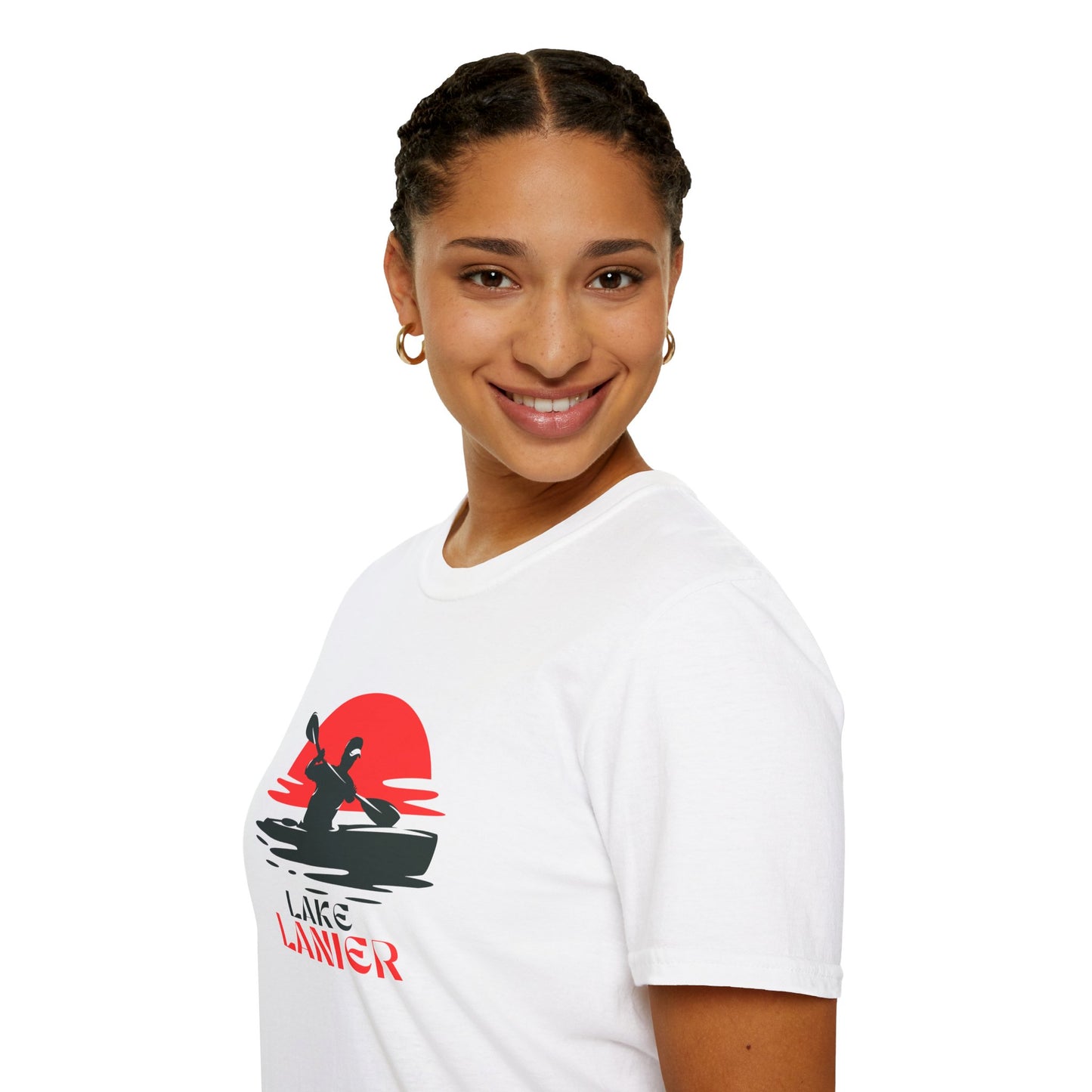 Lake Lanier Unisex Softstyle T-Shirt, Kayaking Shirt, Outdoor Adventure Tee, Lake Life Apparel, Father's Day Gift, Summer Wear