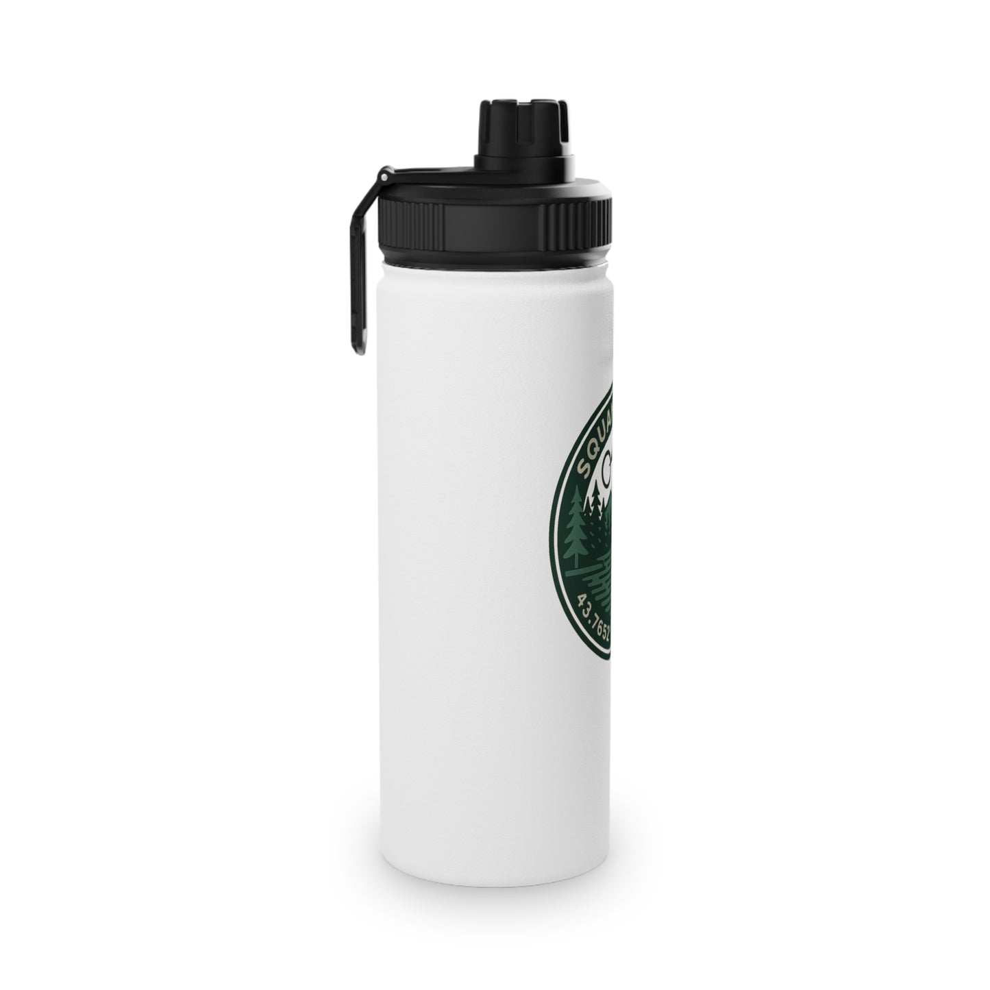Squam Lake Stainless Steel Water Bottle, Sports Lid