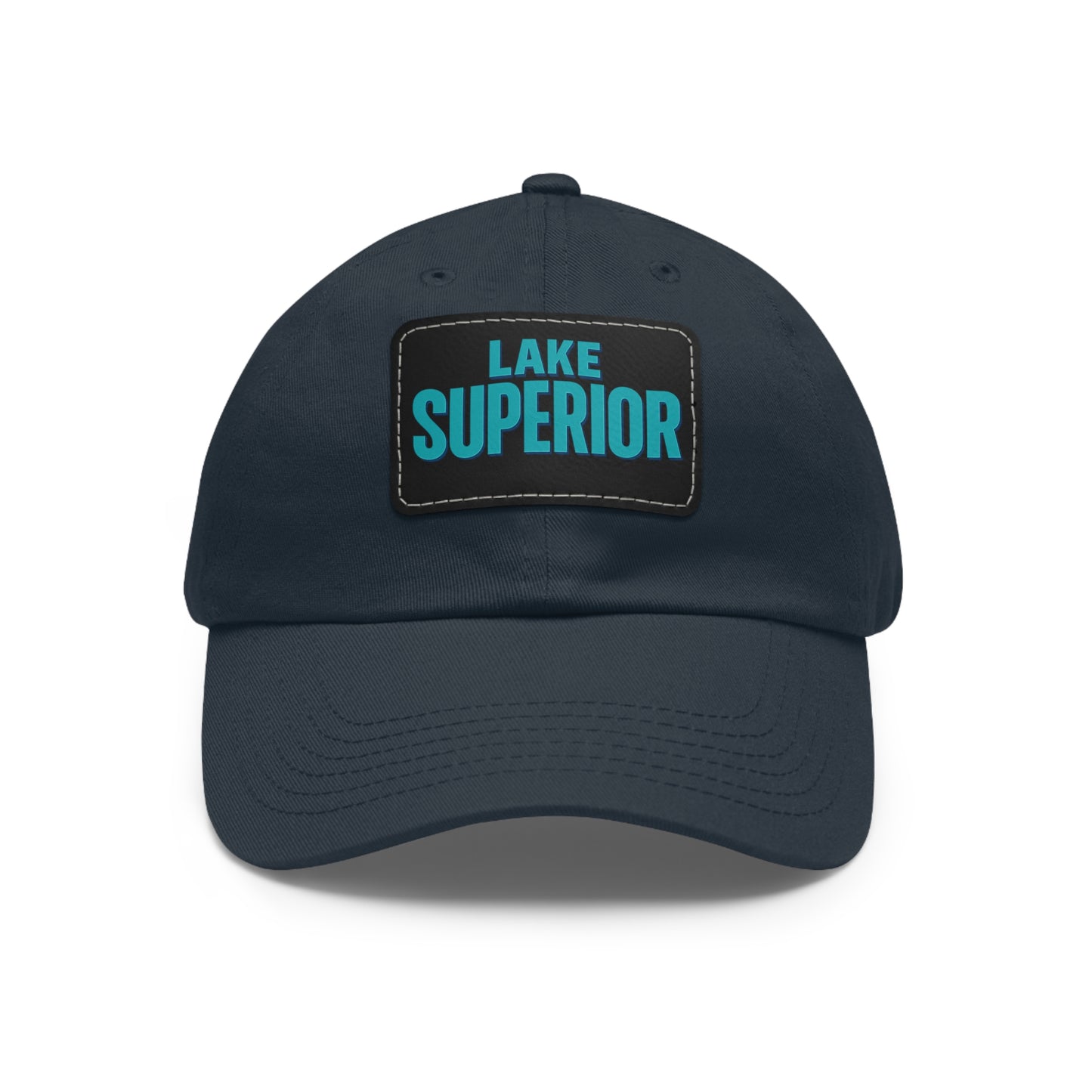 Lake Superior Dad Hat with Leather Patch (Rectangle)