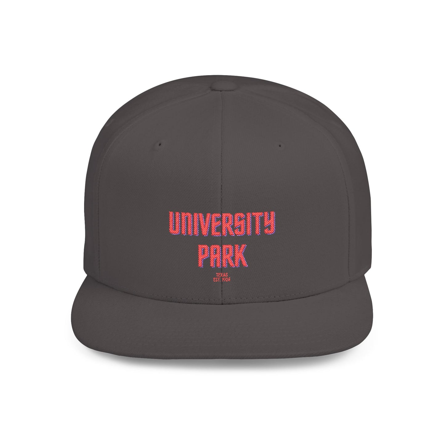University Park Stylish Flat Bill Snapback Hat with Design, Perfect for Casual Outings, Streetwear, Gifts, Festivals, Everyday Wear