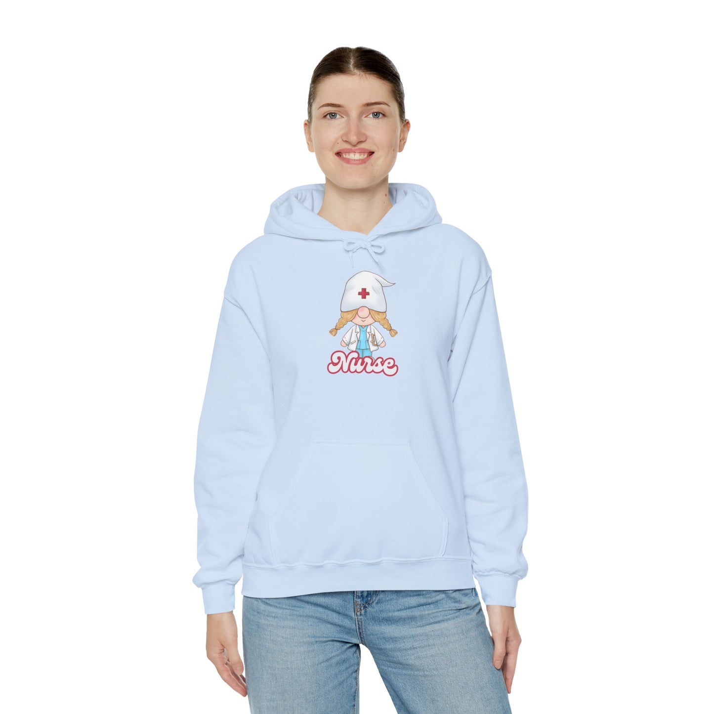 Nurse Cartoon Hoodie - Cozy Unisex Sweatshirt, Gift for Healthcare Workers, Nursing Student Apparel, Medical Profession Hoodie