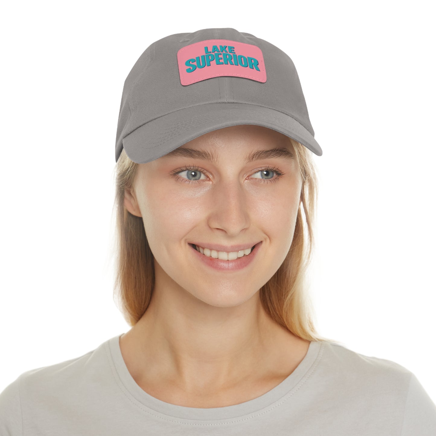 Lake Superior Dad Hat with Leather Patch (Rectangle)