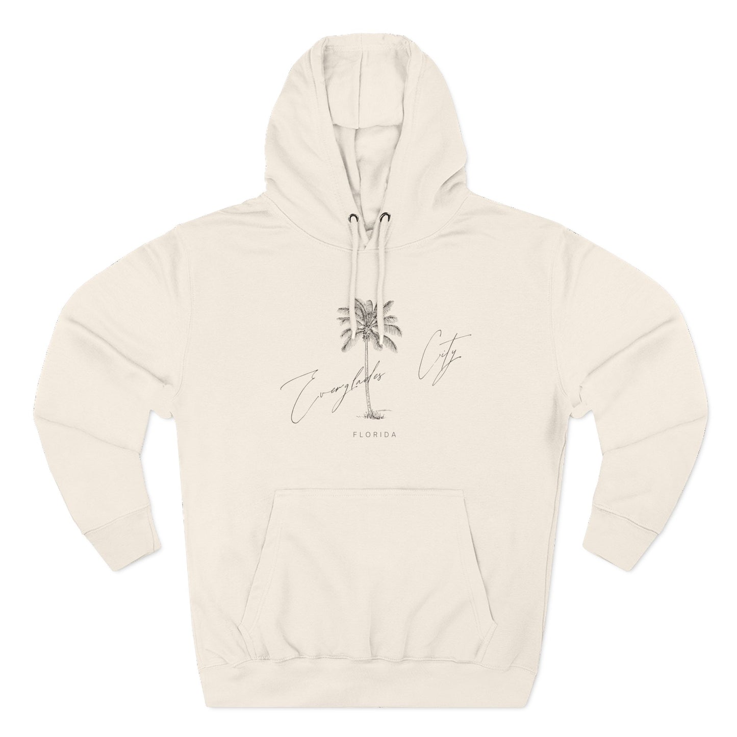 Everglades City Stylish Three-Panel Fleece Hoodie for Cozy Days, Casual Wear, Warm Layering, Gift for Him or Her
