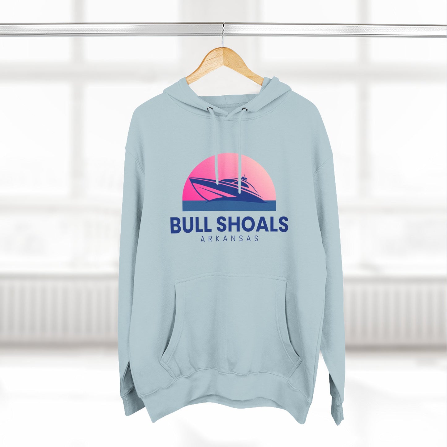 Bull Shoals Vibes Hoodie with Design, Perfect for Autumn Lovers, Comfortable and Stylish, Great Gift for Vacations