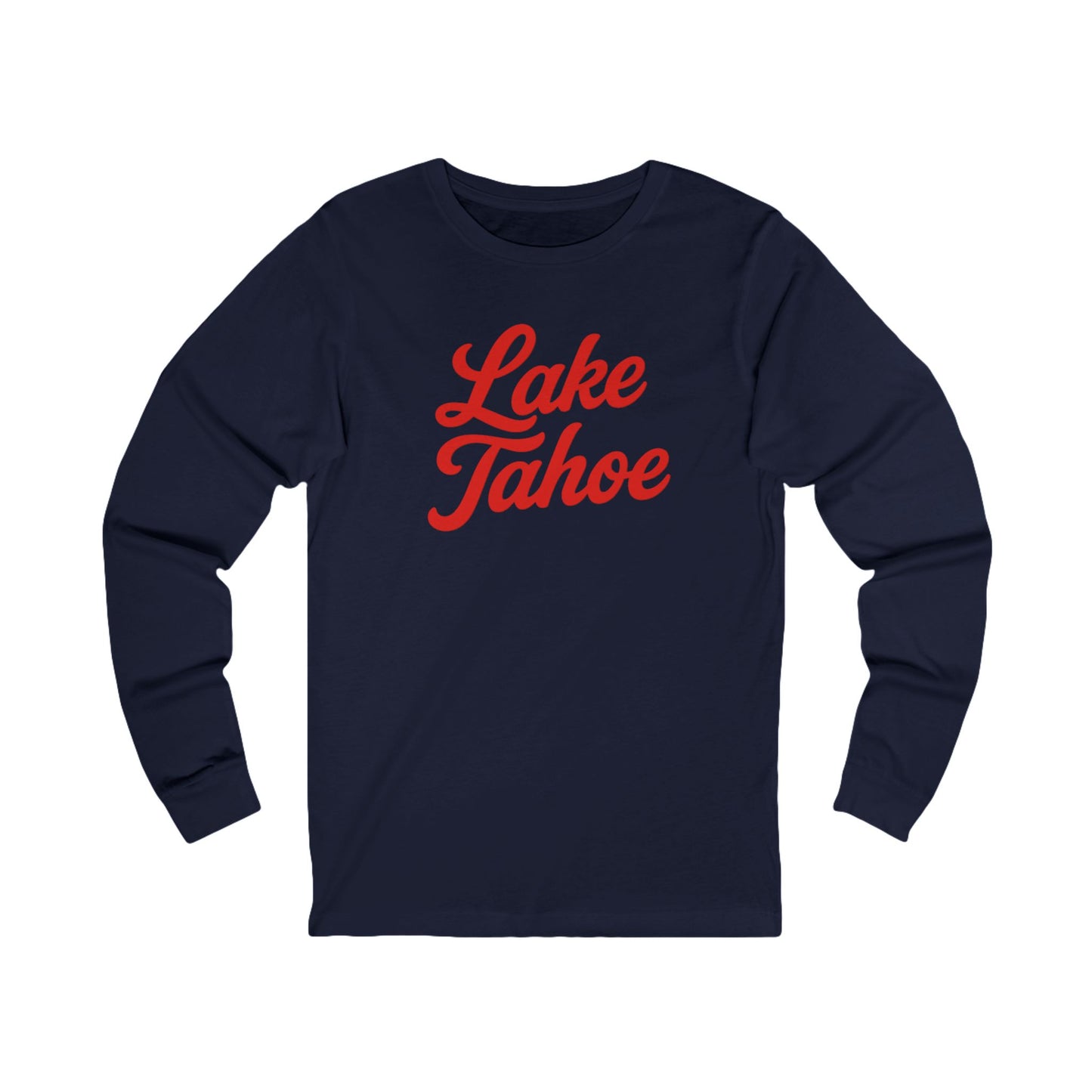 Lake Tahoe Long Sleeve Tee, Cozy Unisex Shirt for Outdoor Lovers, Perfect for Lake Days, Casual Wear, Gift Idea