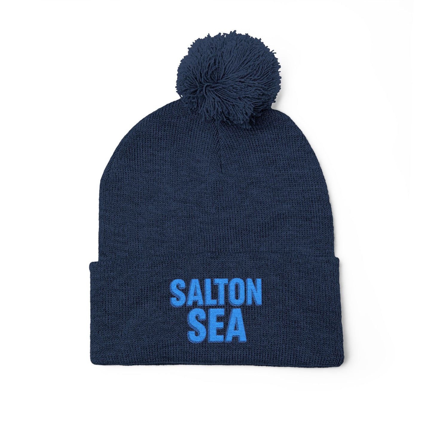 Salton Sea Pom-Pom Knit Cap (Embroidery)