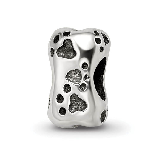 Sterling Silver Dog Bone Bead Charm