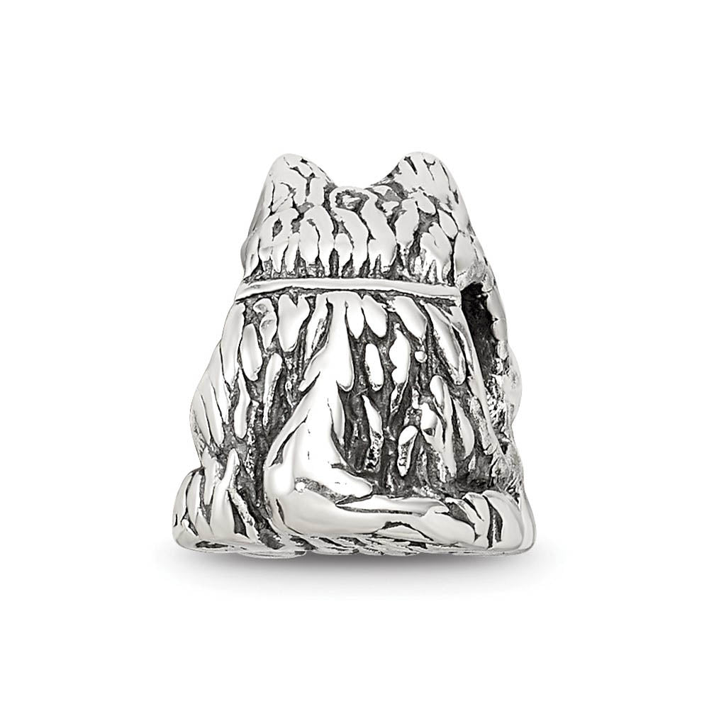 Sterling Silver Scottish Terrier, Dog Bead Charm
