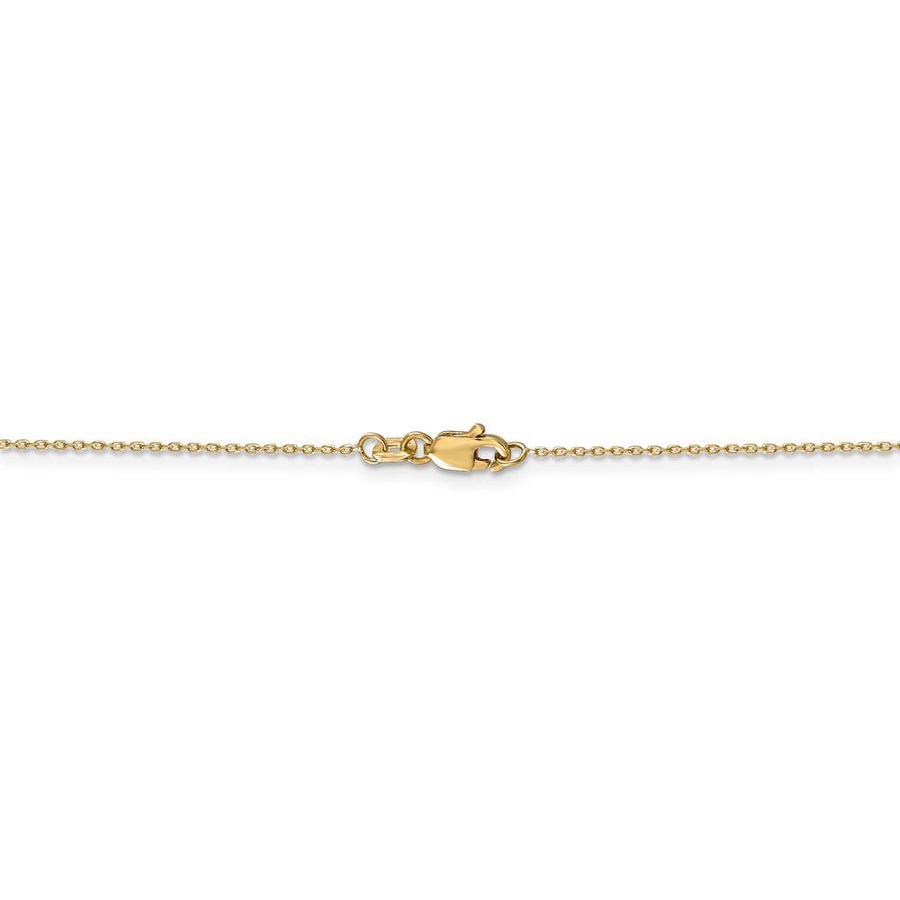 14k Yellow Gold Dog Bone and Red Enamel Paw Prints Necklace