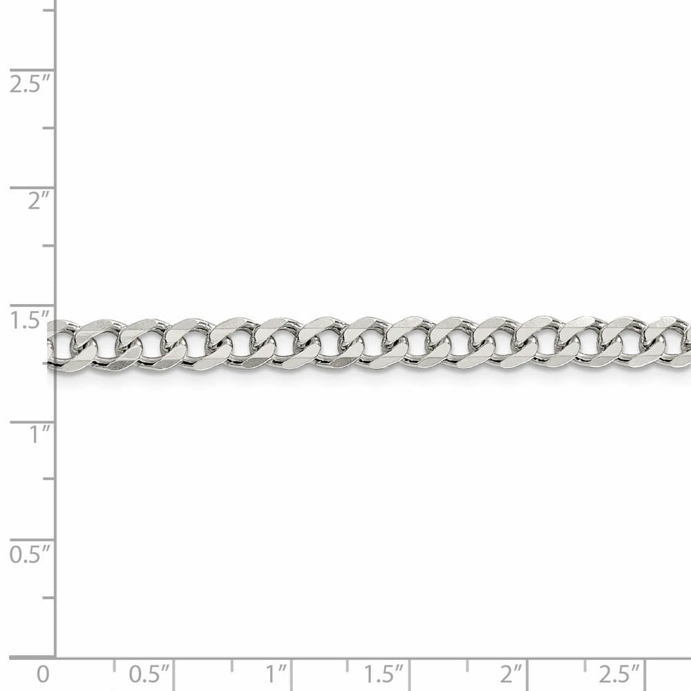 5.5mm Sterling Silver, Solid Curb Chain Necklace