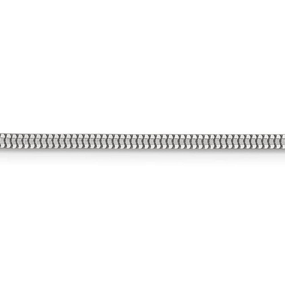 2mm Sterling Silver Diamond Cut Solid Round Snake Chain Necklace