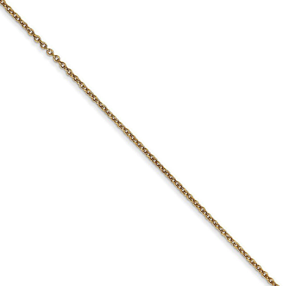 14k Yellow Gold Polished 2D Sitting Dog (23mm) Necklace