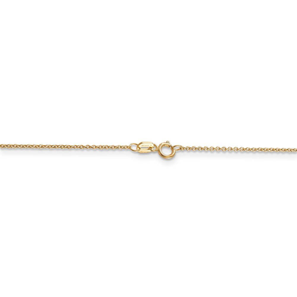 14k Yellow Gold Polished 2D Sitting Dog (23mm) Necklace