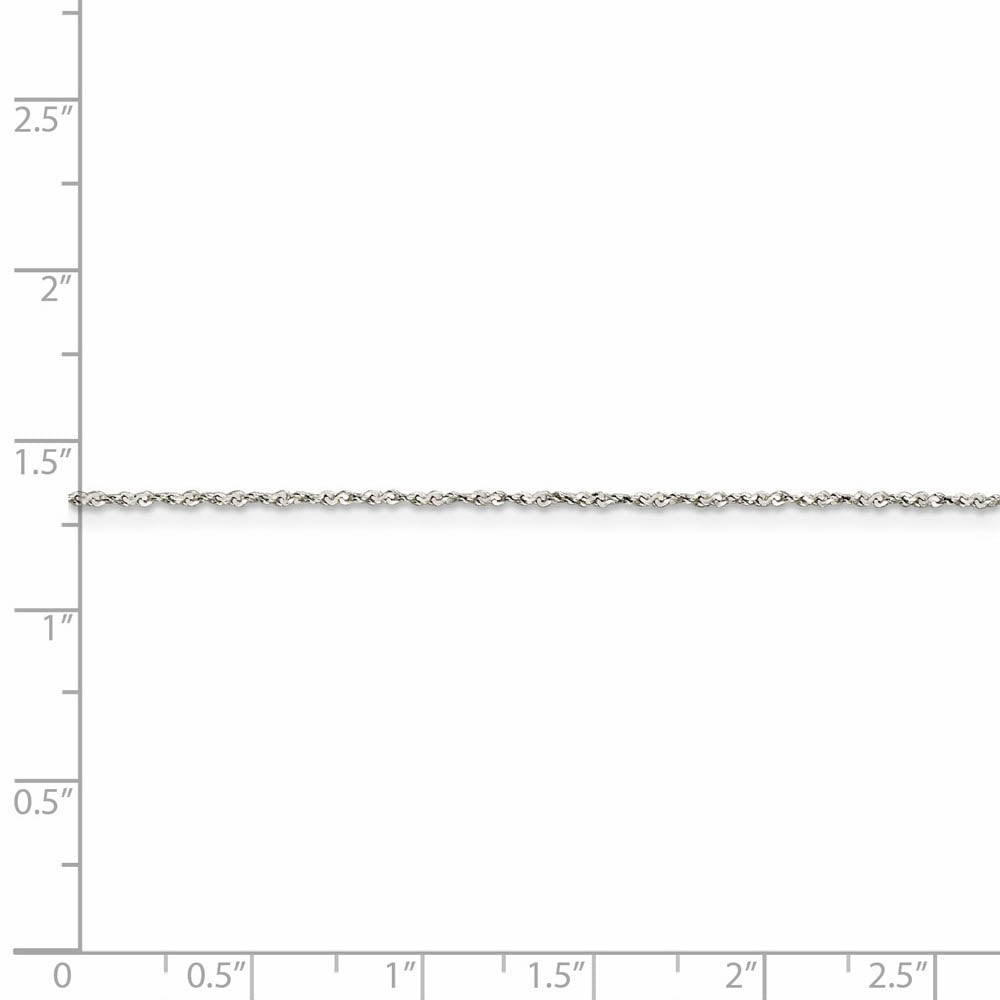 0.5mm, Sterling Silver, Twisted Serpentine Chain, 24 inch