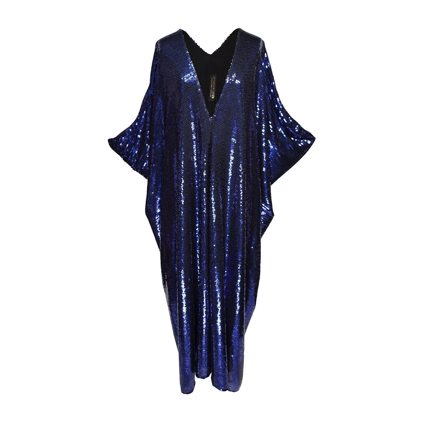 Night Sapphire Sequin Caftan Kaftan Dress