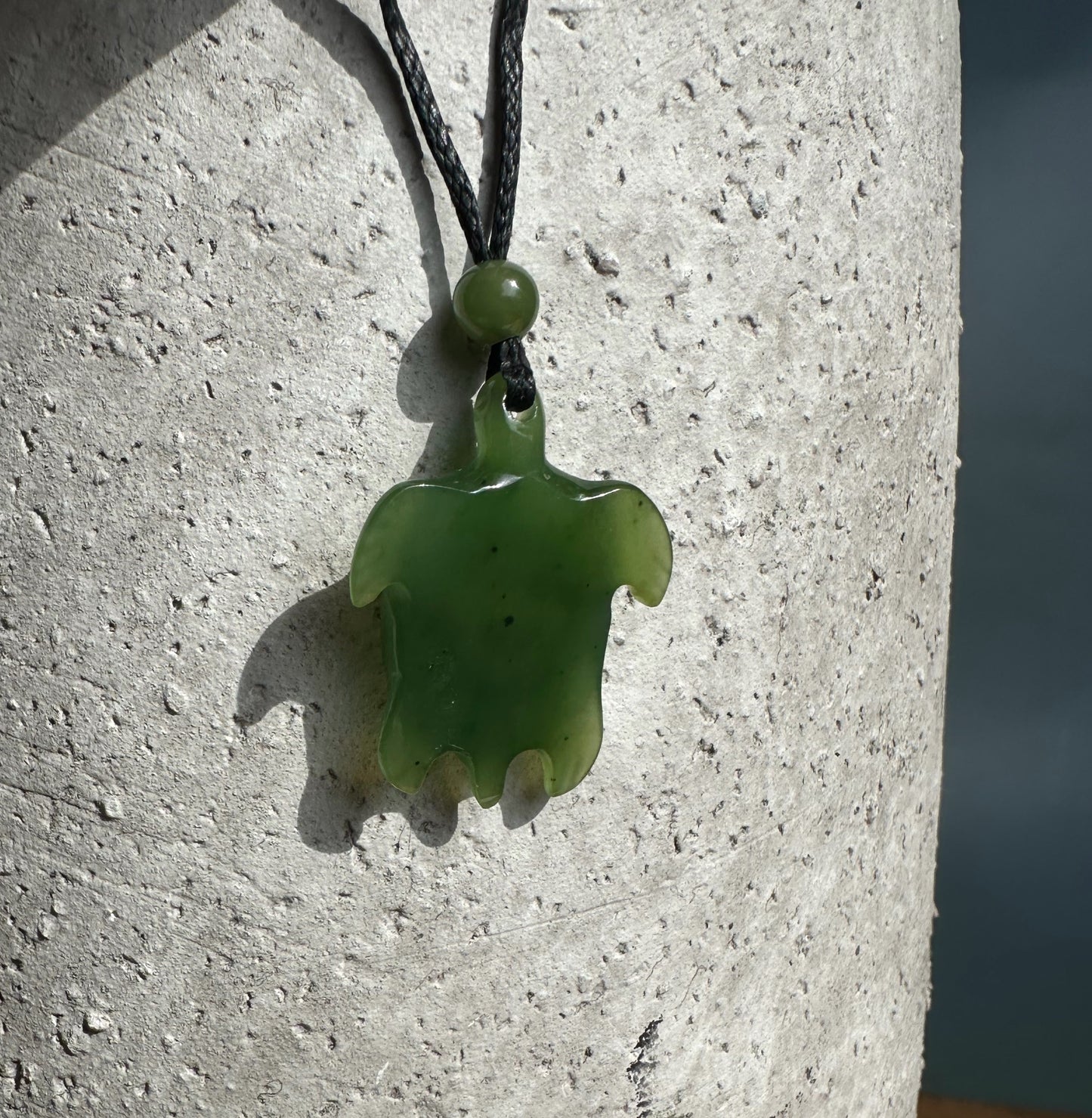 Jade Turtle and Abalone Pendant