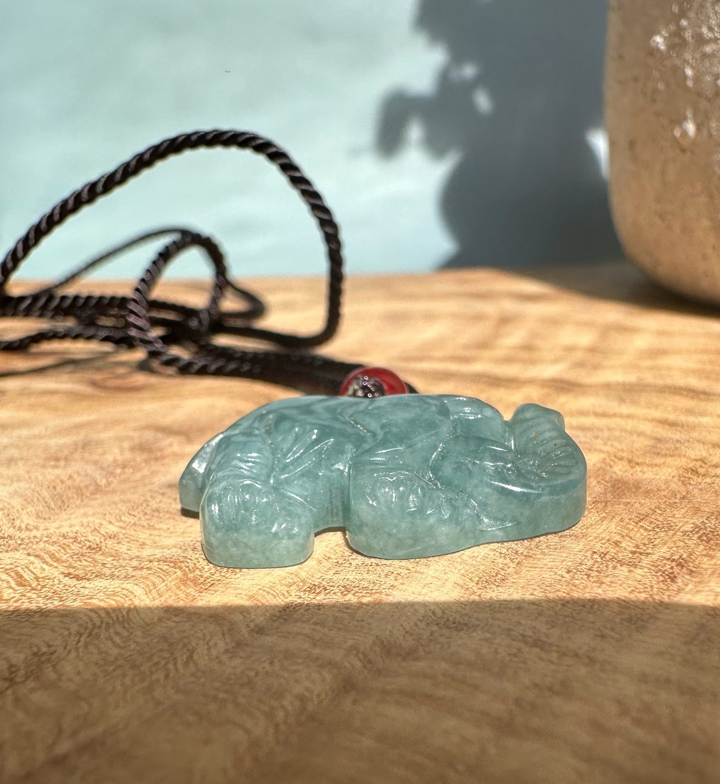 Guatemalan Jadeite Elephant Pendant, 26mm