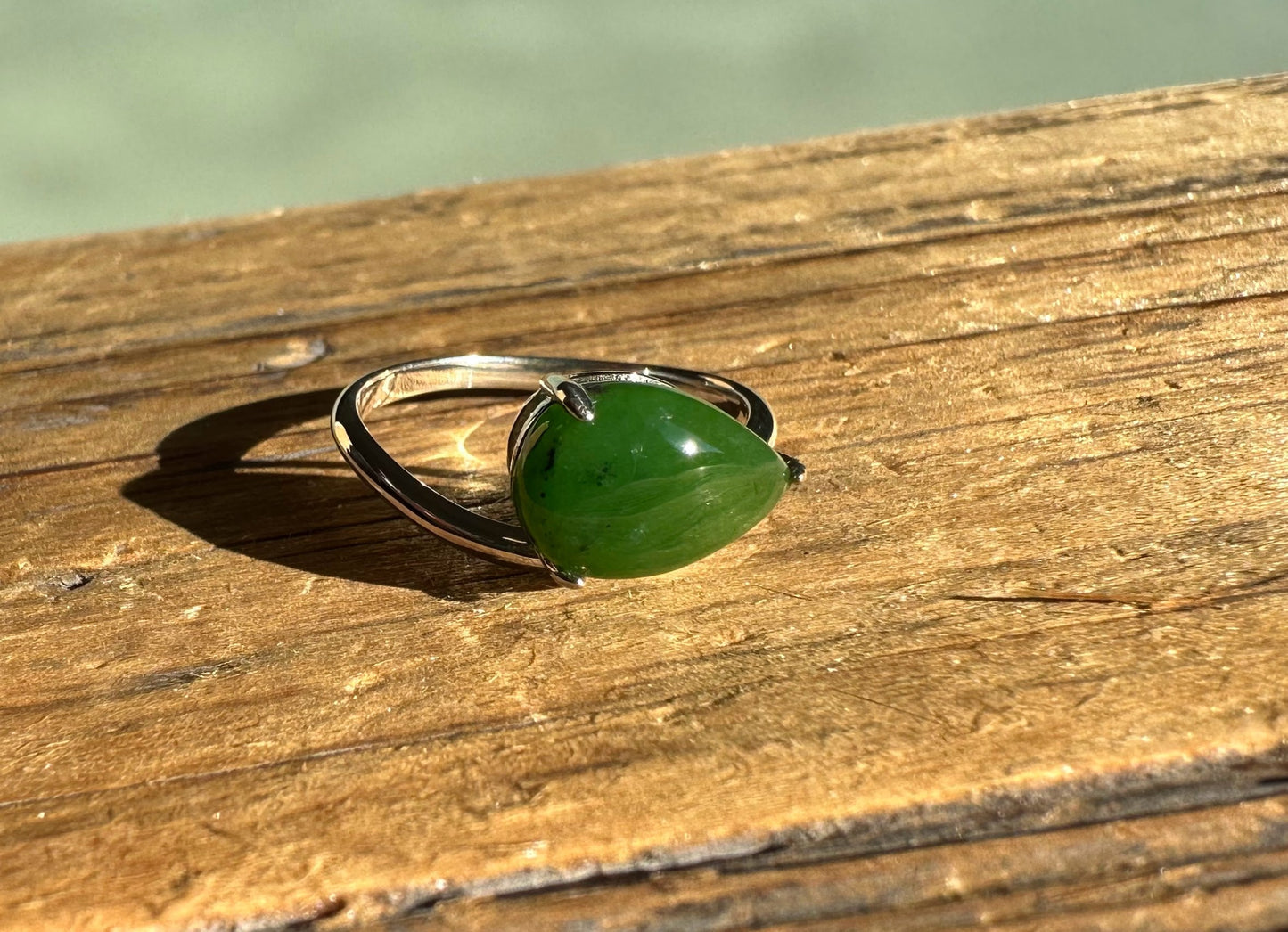 Canadian Jade and Silver Ring (sizes 5-10)
