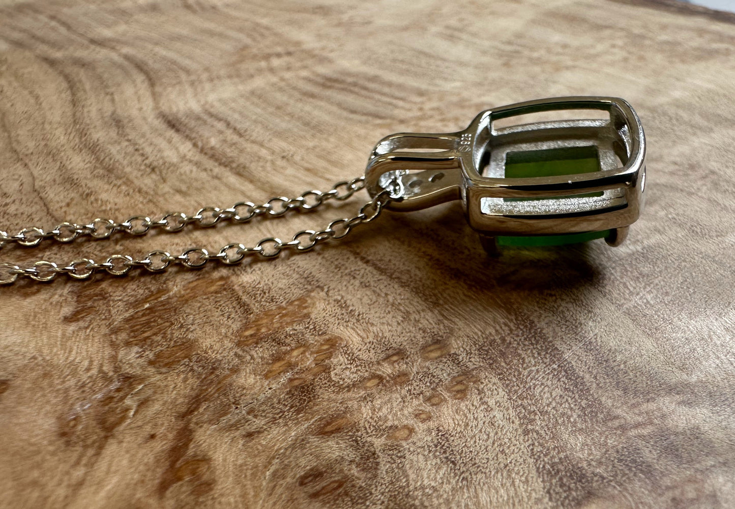 Canadian Jade Pendant with CZ 5560