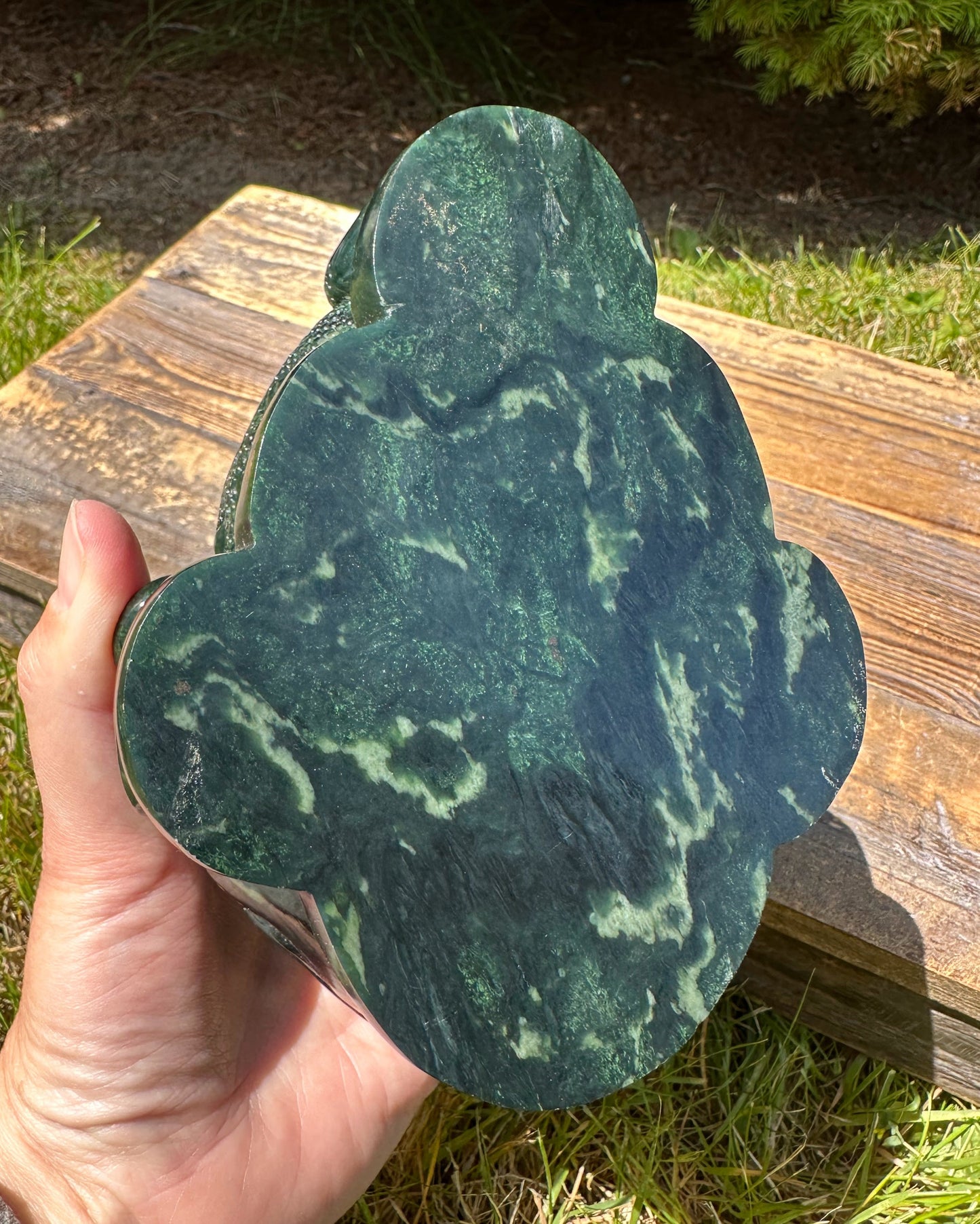 High Quality Dark Green Ogden Jade Toad* 5.25"