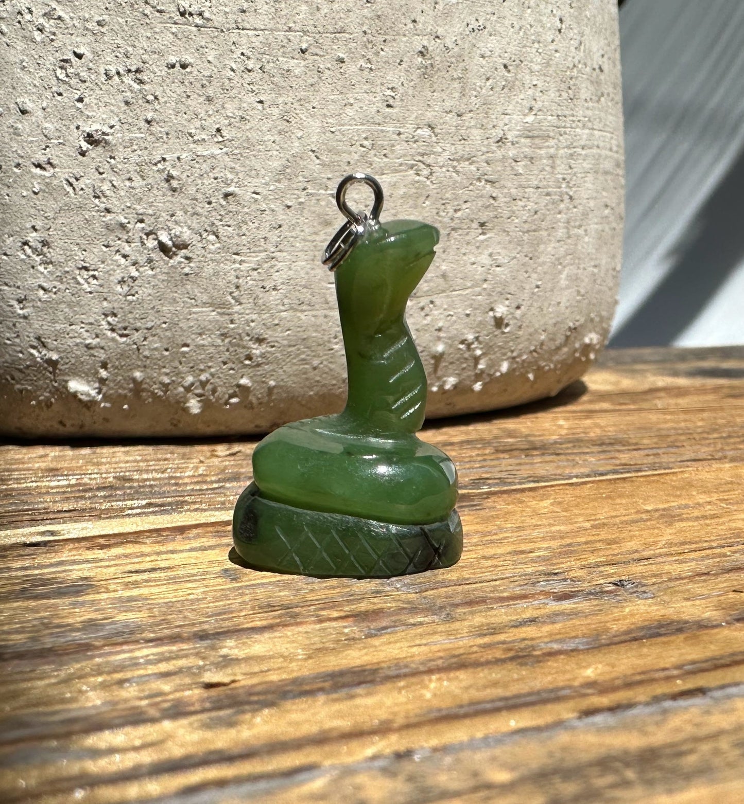 Jade Snake Pendant - 1"