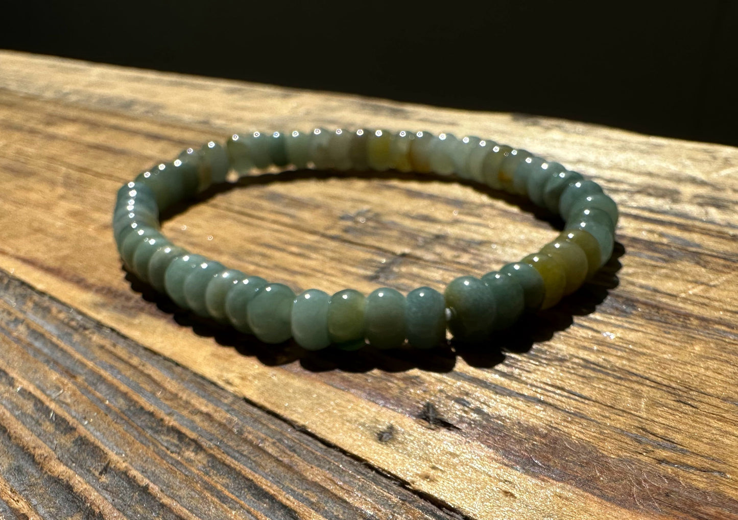 Guatemalan Jadeite Rondelle Bead Bracelet - Bracelets Sold Individually