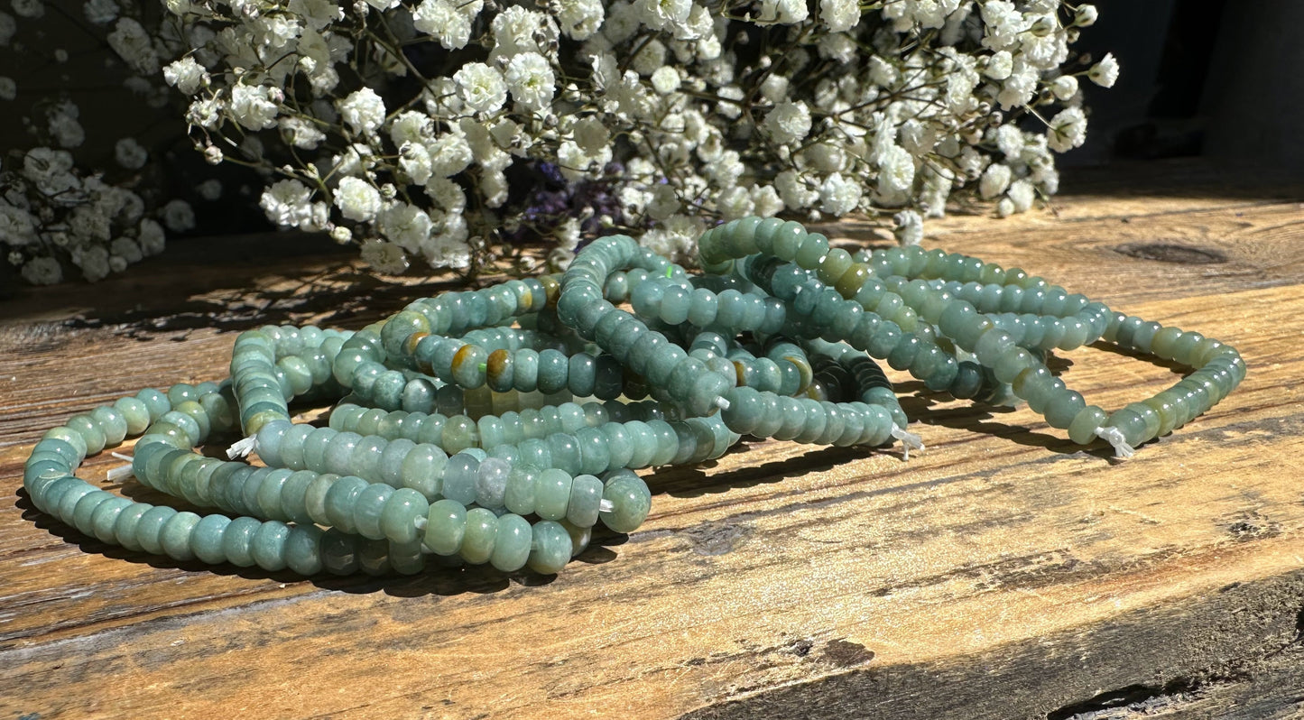 Guatemalan Jadeite Rondelle Bead Bracelet - Bracelets Sold Individually