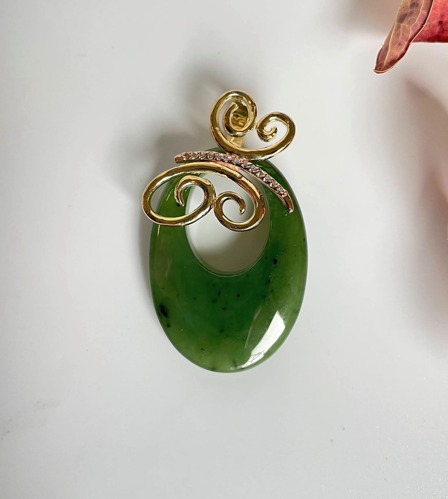 Jade Butterfly Pendant, 35mm