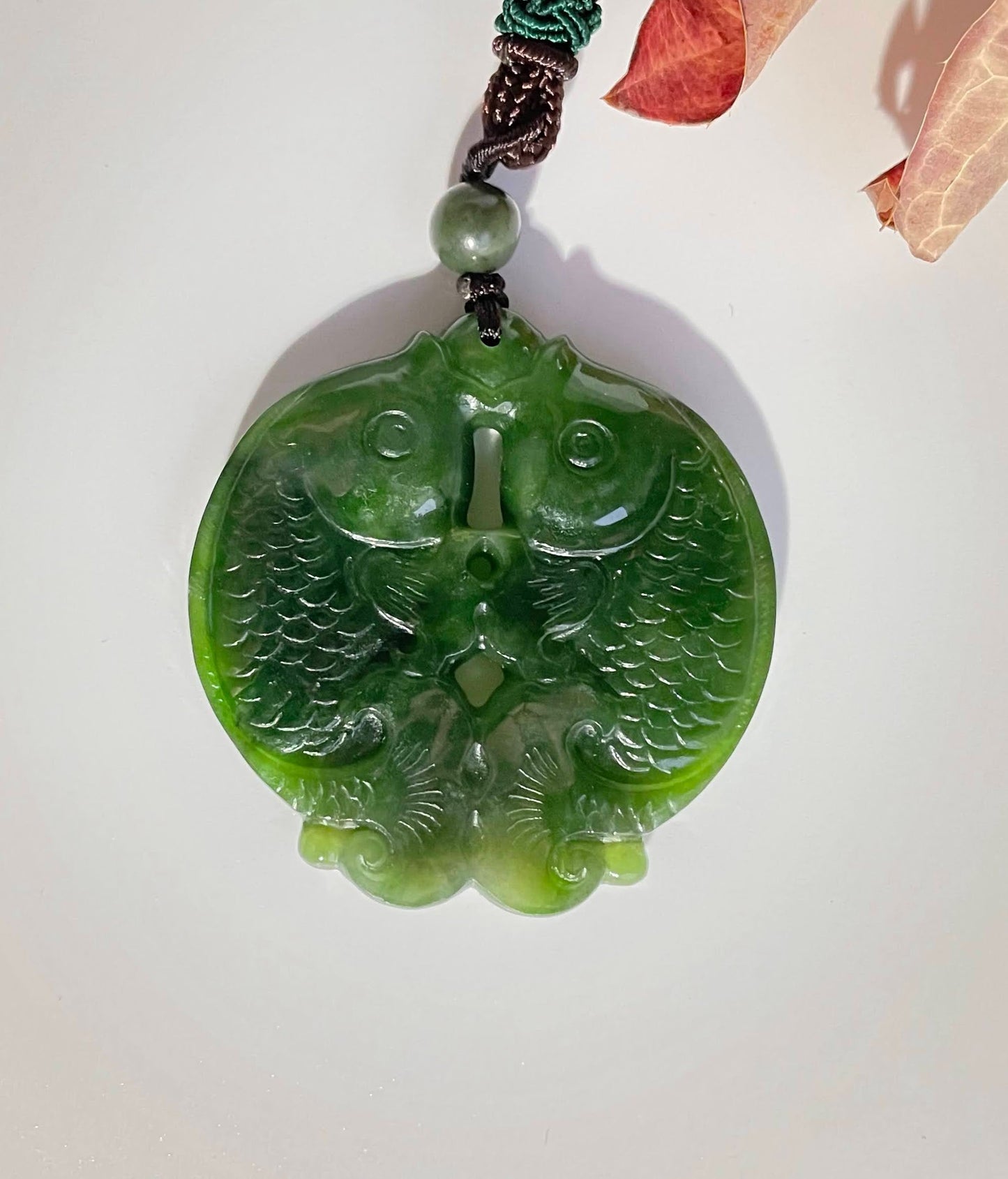 Double Koi Fish Pendant, 50mm