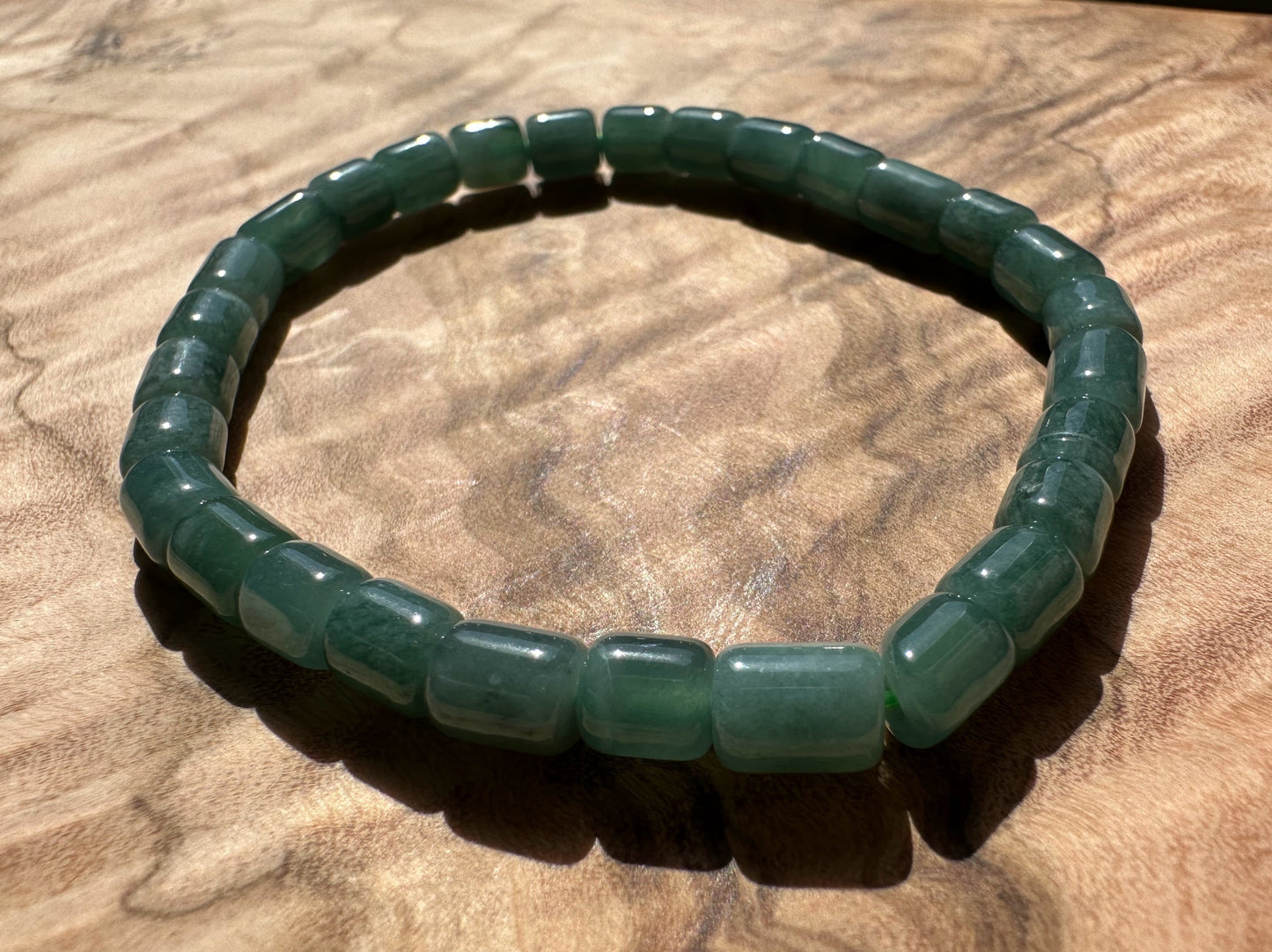 Guatemalan Jadeite Column Bead Bracelet
