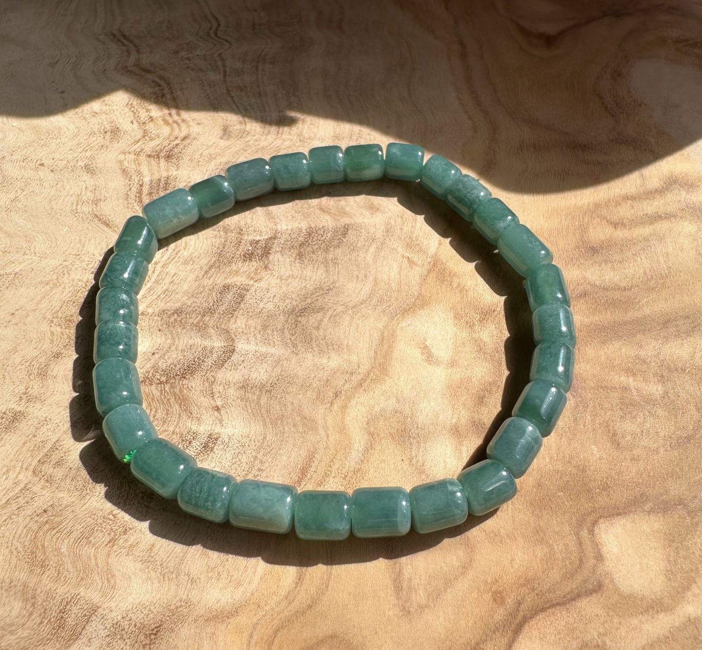 Guatemalan Jadeite Column Bead Bracelet