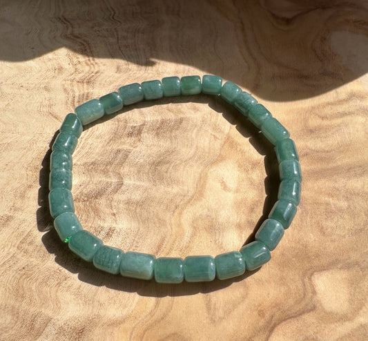 Guatemalan Jadeite Column Bead Bracelet